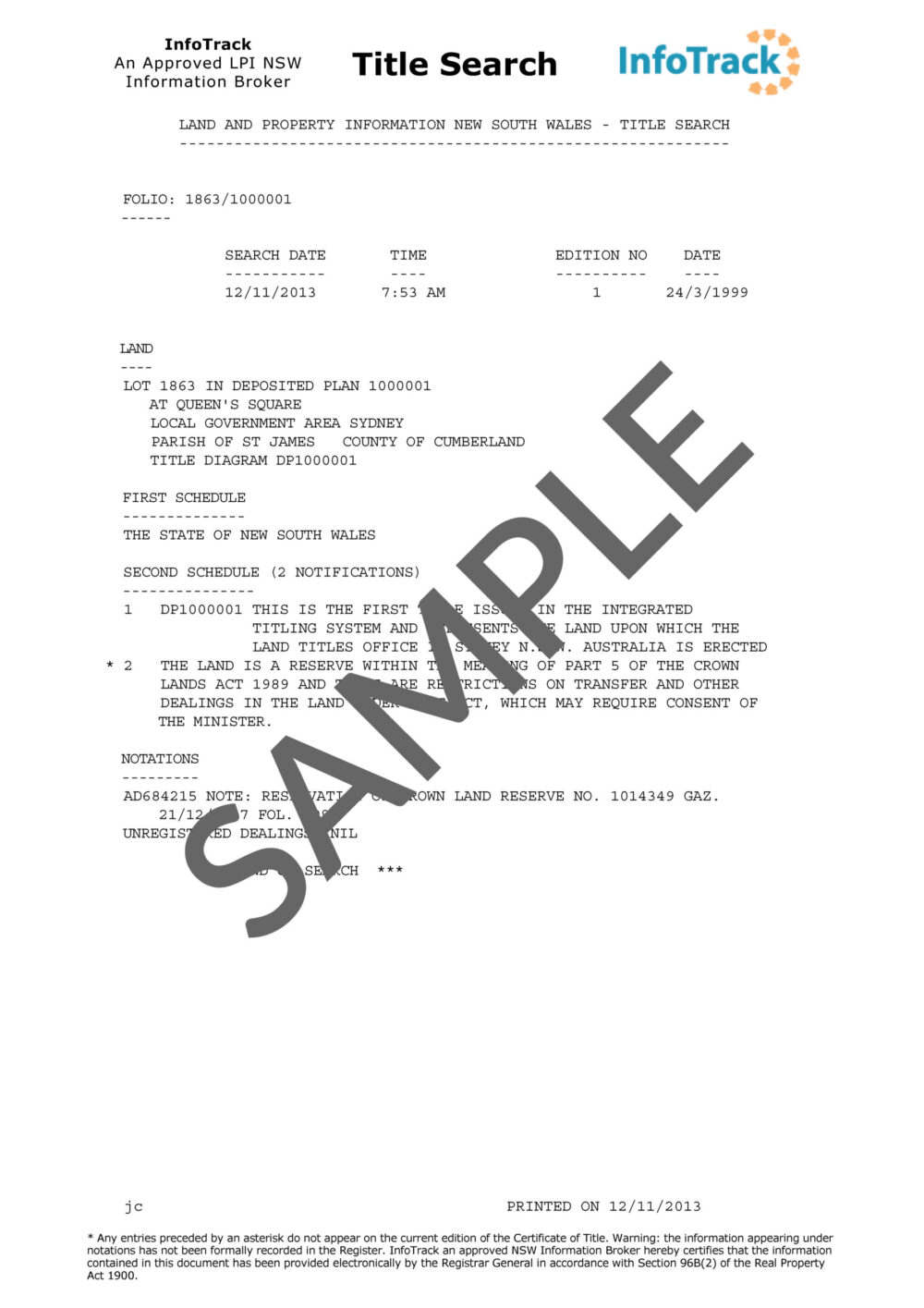 title search nsw